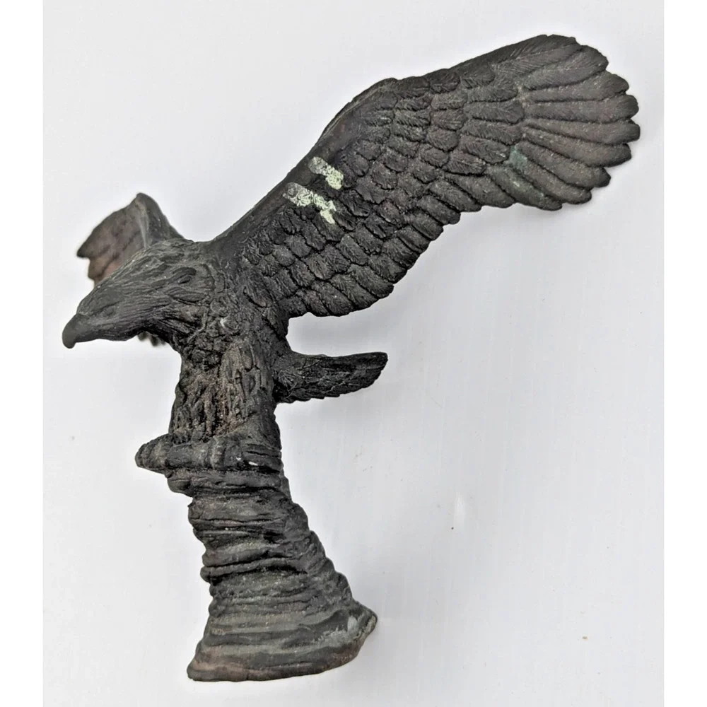 Vintage Bronze Metal Eagle Topper Finial Solid 4-3/4" H - Picture 4 of 13